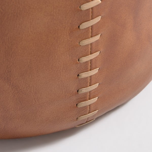 Konjak smeđi kožni puf Kave Home Cesia-image-2