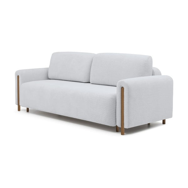 Siva sklopiva/s prostorom za odlaganje sofa od bouclé tkanine 244 cm Arcadova – ELTAP-image-2