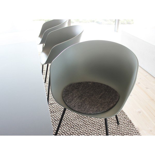 Antracit filcano vuneno sjedalo Wooldot Felt Chair Pad, ⌀ 40 cm-image-1