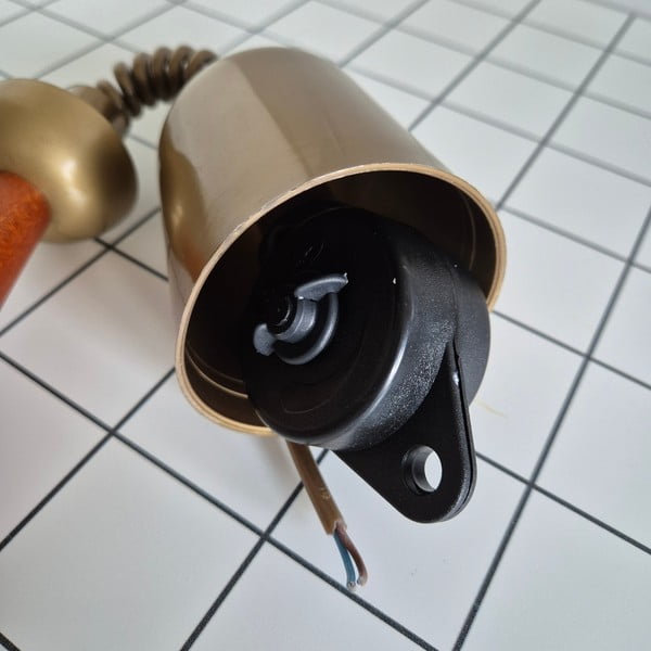 Smeđa/u zlatnoj boji viseća svjetiljka sa staklenim sjenilom ø 30 cm Ciara – LAMKUR-image-4