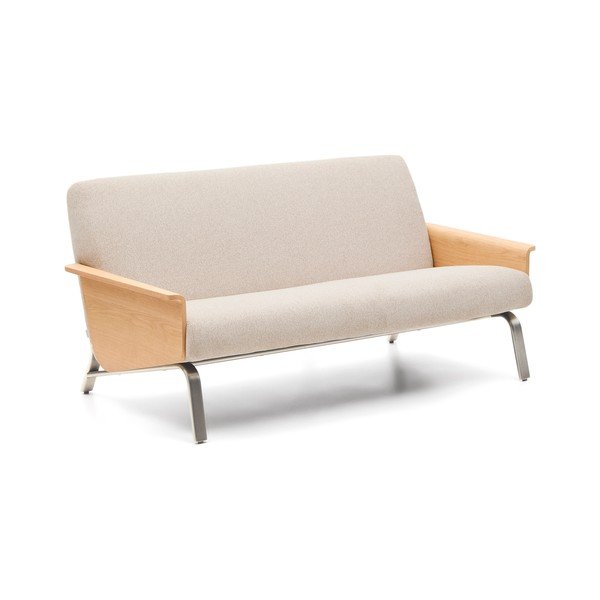 Bež sofa od šenila 165 cm Amsen – Kave Home-image-2