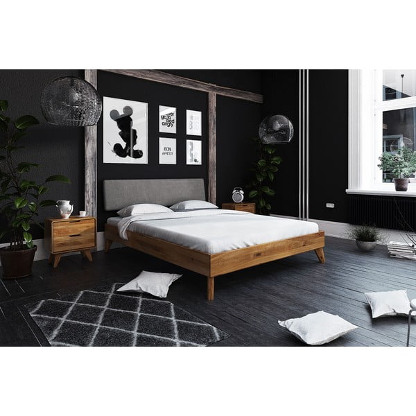 Bračni krevet od hrastovog drveta 140x200 cm Greg 3 - The Beds-image-3