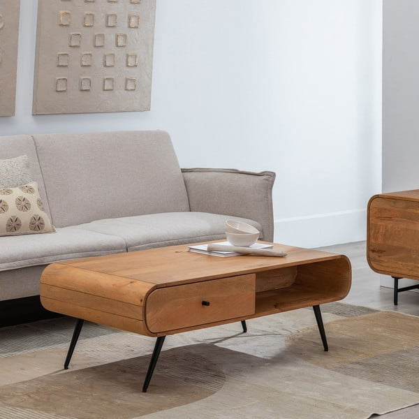 Stolić za kavu od masivne indijske lipe u prirodnoj boji 60x120 cm Mahón – Ixia-image-1