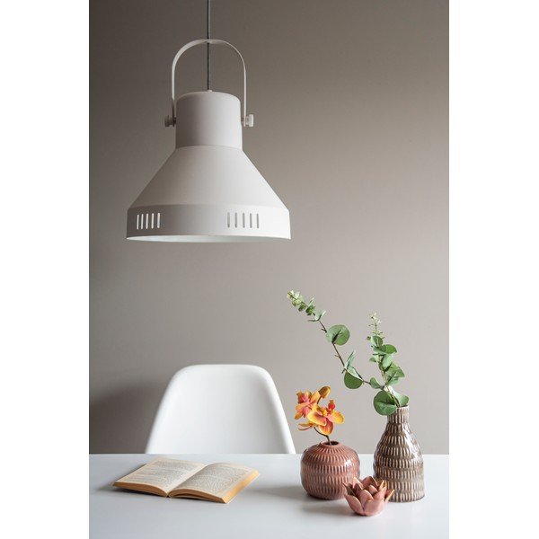 Bijela viseća rasvjeta Leitmotiv Tuned Iron, ø 35 cm-image-1