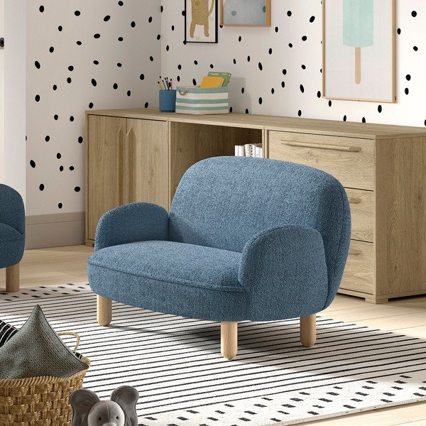 Bež dječji kauč od bouclé tkanine 89 cm Rocky – Vipack-image-4