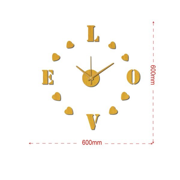 Zidni sat za ljepljenje Mauro Ferretti Love, ⌀ 60 cm-image-2