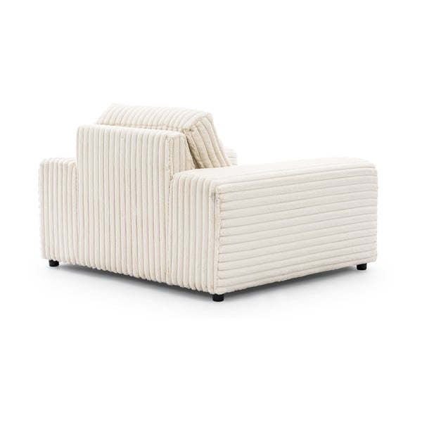 Krem fotelja od samta Justin – Ropez-image-3