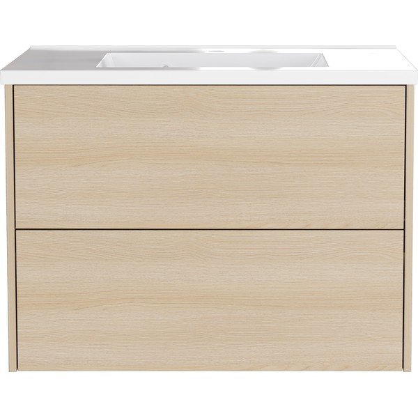 Zidni ormarić za ispod umivaonika u dekoru hrasta u prirodnoj boji 81x61 cm Bodera – Germania-image-2