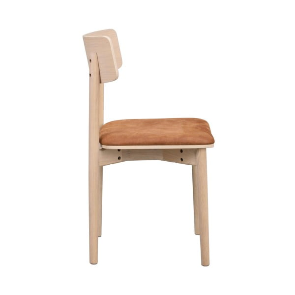 Konjak smeđe/u prirodnoj boji blagovaonske stolice u setu 2 kom od umjetne kože Wolcott – Rowico-image-4