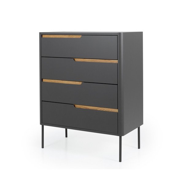 Antracit siva komoda Tenzo Switch, 80 x 102 cm-image-2