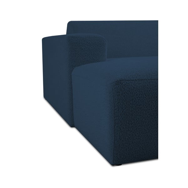 Tamno plava modularna sjedeća garnitura od bouclé tkanine (s lijevim kutom) Roxy – Scandic-image-4