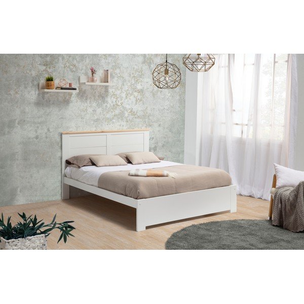 Bijeli bračni krevet 140x190 cm Akira – Marckeric-image-1