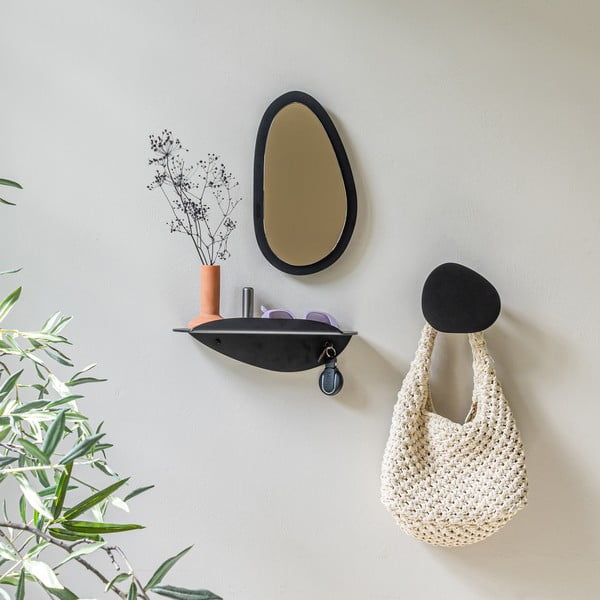 Crna metalna polica 34 cm Pipa – Spinder Design-image-1