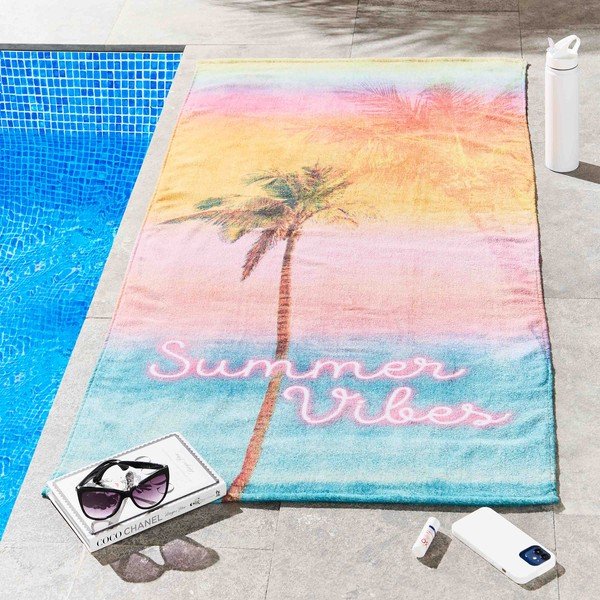 Pamučan ručnik za plažu od frotira 76x160 cm Summer Vibes – Sassy B-image-1