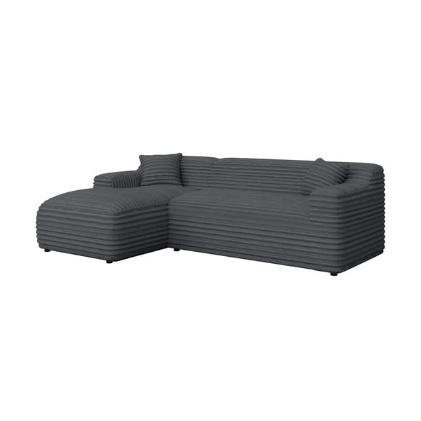 Tamno siva kutna garnitura od samta (s lijevim kutom/s ležaljkom) Martin – Ropez-image-2