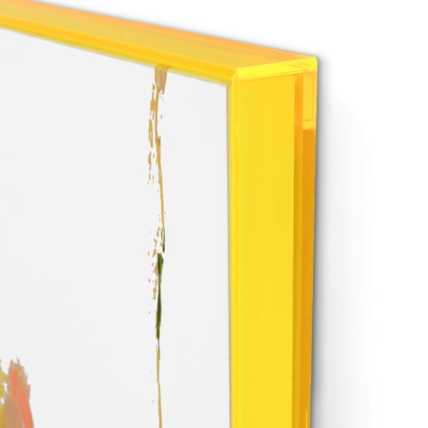 Slika s ručno oslikanim elementima 102x102 cm Confidential Yellow – Malerifabrikken-image-2