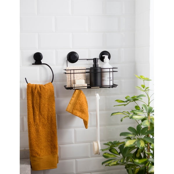 Crna samostojeća polica za kupaonicu Compactor Bestlock Black All Purpose Holder, 30 x 20,5 cm-image-1