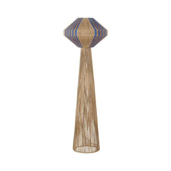 Plava/u prirodnoj boji stojeća svjetiljka od užeta (visina 152 cm) Abby – Nova Luce