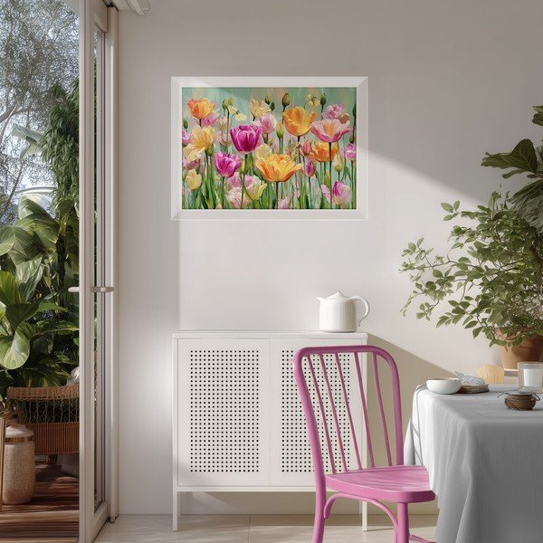 Tiskana slika s okvirom 75x56 cm Spring Tulip – Styler-image-1