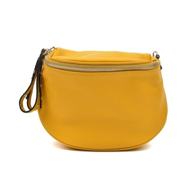 Žuta kožna torbica Anna Luchini Marhullo