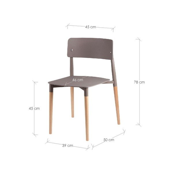 Set od 4 sive blagovaonske stolice s drvenim nogama sømcasa Claire-image-3