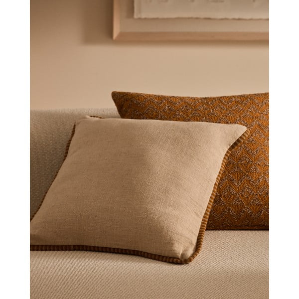 Ukrasna jastučnica od mješavine lana 45x45 cm Ardit – Kave Home-image-1