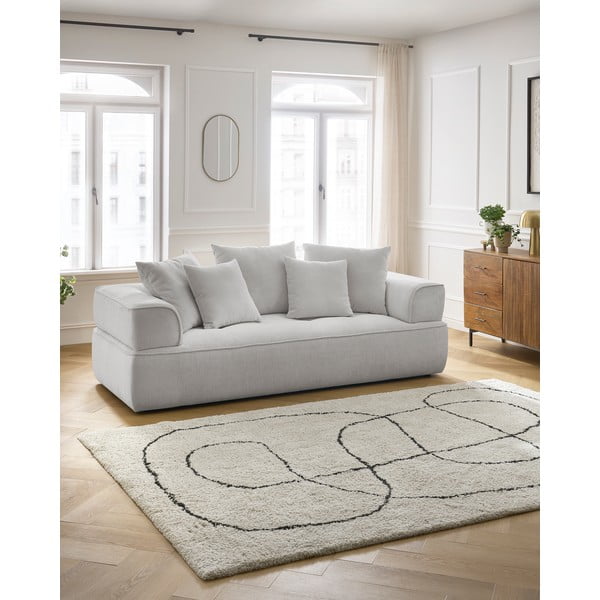Svijetlo siva sofa od šenila 237 cm Whesley – Bobochic Paris-image-1