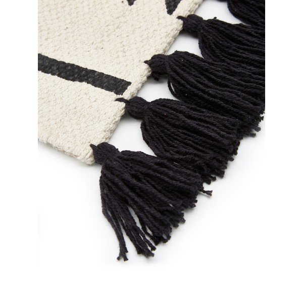 Bež-crni ručno tkani pamučni tepih Westwing Collection Rita, 70 x 140 cm-image-4