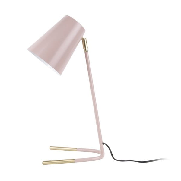 Ružičasta stolna lampa s detaljima u zlatnoj boji Leitmotiv Noble