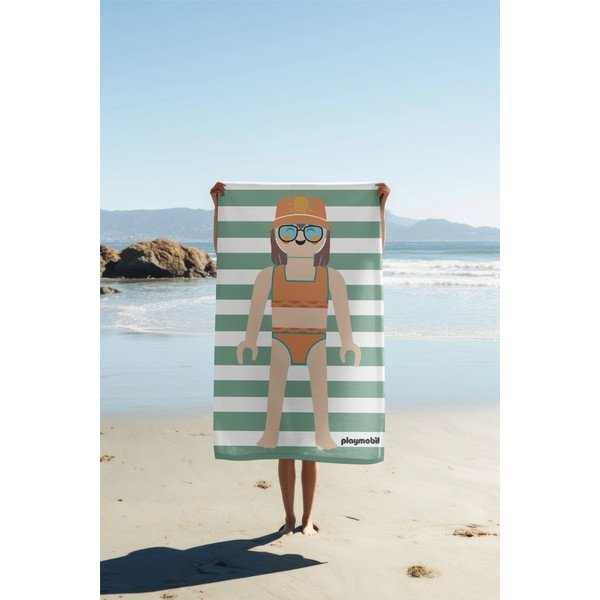 Zeleni pamučan ručnik za plažu od frotira 75x140 cm Summer Girl – Playmobil-image-2