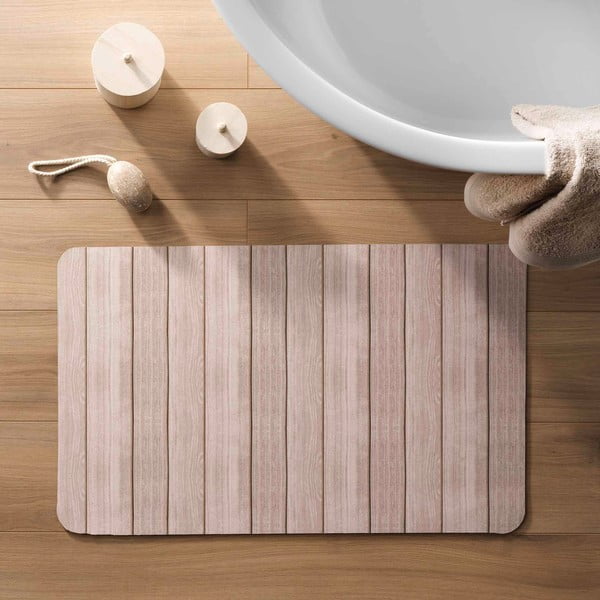 Smeđa gumena kupaonska prostirka 50x80 cm Calista – douceur d'intérieur-image-1