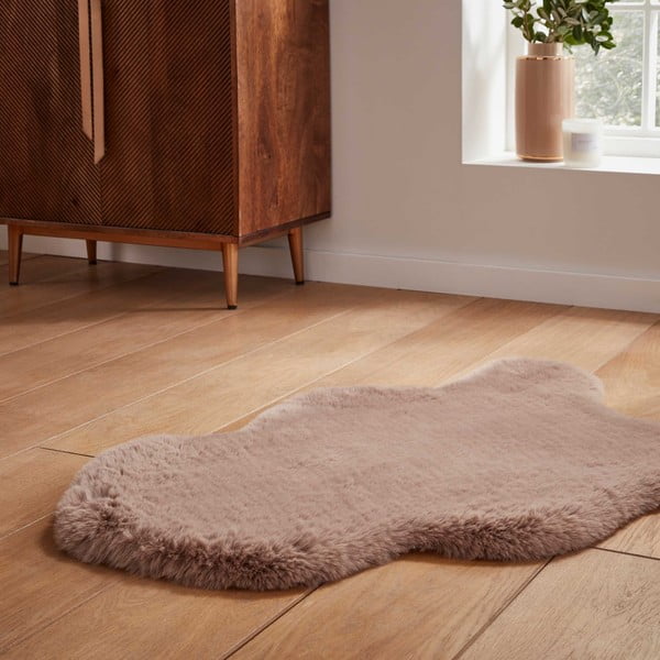 Svjetlo smeđe sintetičko krzno 60x90 cm Super Teddy – Think Rugs-image-2