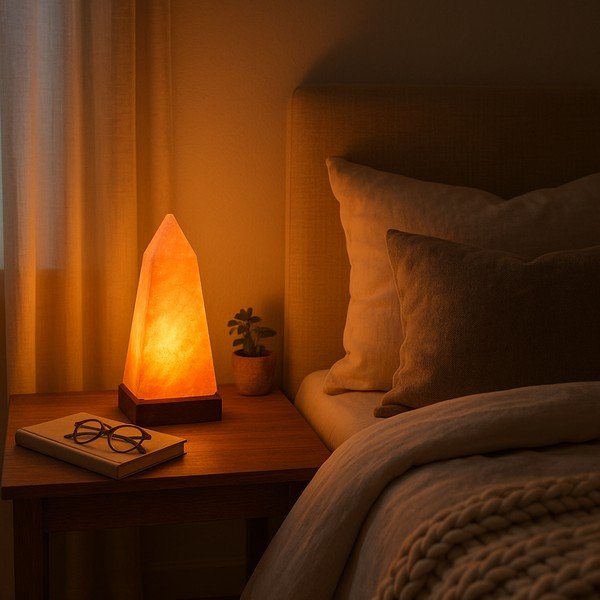 Narančasta lampa od himalajske soli (visina 28 cm) Nepal – Premier Housewares-image-2