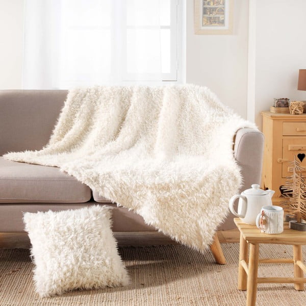 Ukrasni jastuk od umjetnog krzna 45x45 cm Mouton – douceur d'intérieur-image-1