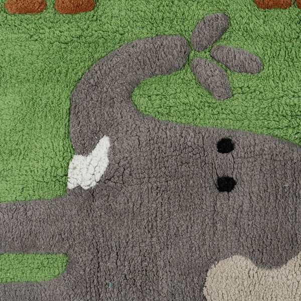 Zelena periva pamučna staza 90x175 cm Animals – Ixia-image-2