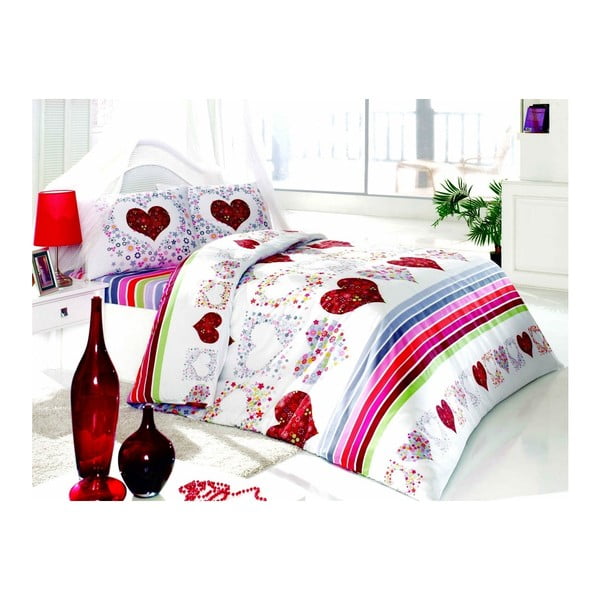 Šarena bračna posteljina sa Sima plahtama, 200 x 220 cm