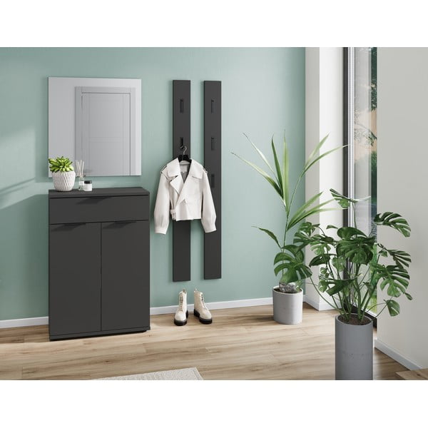 Antracitno sivi ormarić za cipele s ladicama Stanton – Germania-image-1