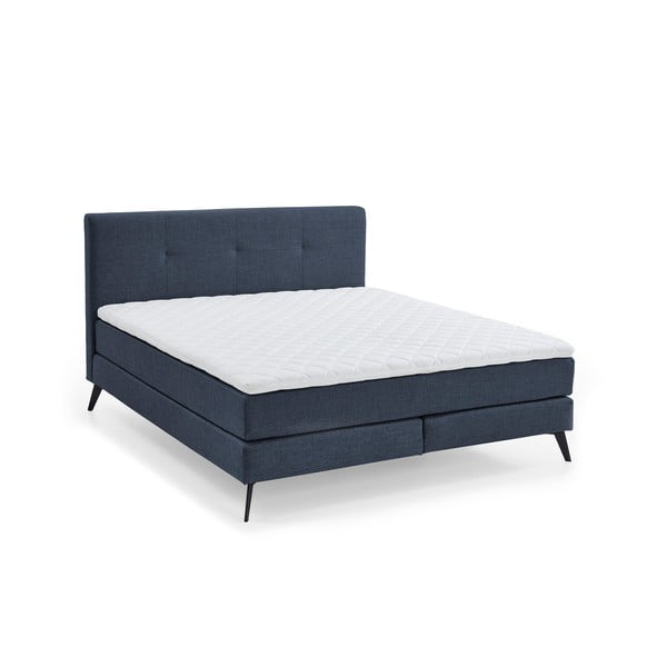 Tamno plavi boxspring krevet 160x200 cm ANCONA – Meise Möbel