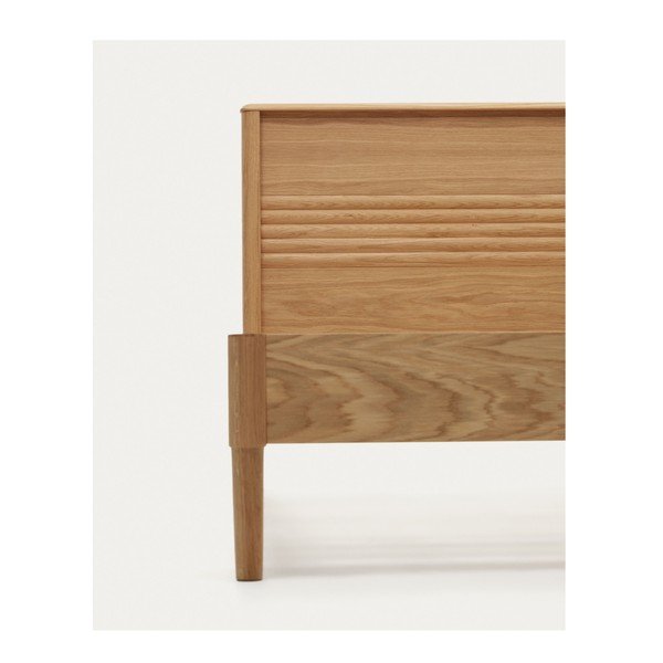 Krevet od punog hrasta s podnicom 90x200 cm u prirodnoj boji Lenon – Kave Home-image-4
