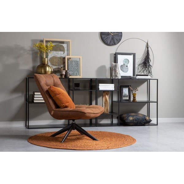 Smeđi juteni tepih WOOOD Ross, ø 150 cm-image-1