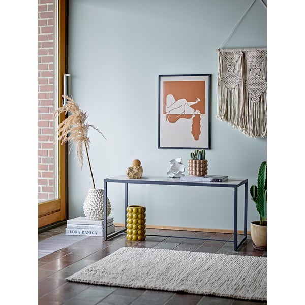 Krem ručno izrađena vaza od kamenine Spikey – Bloomingville-image-4