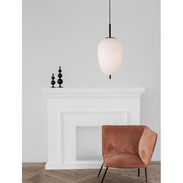 Bijela/crna staklena viseća svjetiljka ø 27 cm Lato – Nova Luce-image-2