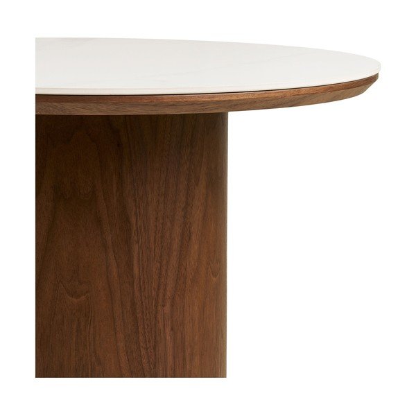 Okrugao stolić za kavu s keramičkom daskom u tamnoj prirodnoj boji ø 60 cm Noli – House Nordic-image-4