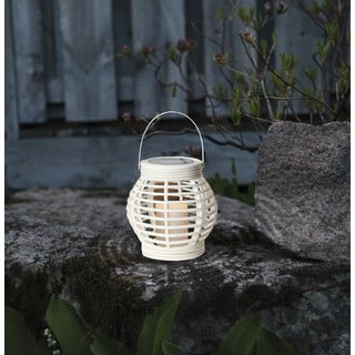 Bijela solarna LED lampa prikladna za eksterijer Star Trading Rotang, visina 16 cm