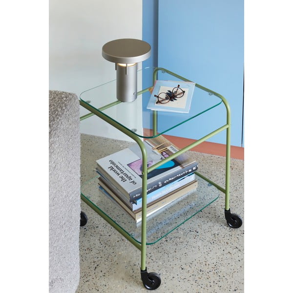 Svijetlo siva LED stolna lampa s mogućnosti zatamnjivanja (visina 20 cm) BringMe – Hübsch-image-3