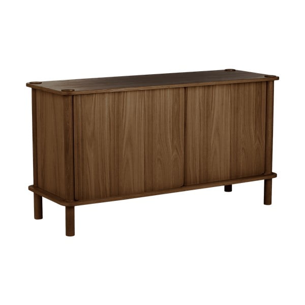 Smeđa komoda od punog hrasta s kliznim vratima 135x73,5x48 cm Italic – UMAGE-image-3