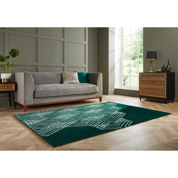Zeleni vuneni tepih Flair Rugs Diamonds, 160 x 230 cm-image-4