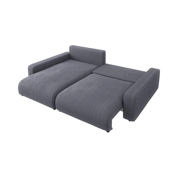 Tamno siva sklopiva kutna garnitura od samta (promjenjiva) Sara – Ropez-image-3