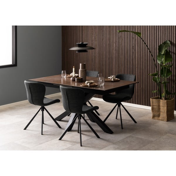 Tamno sive blagovaonske stolice u setu 2 kom Batilda – Actona-image-2