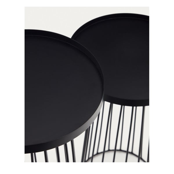 Metalni okrugli pomoćni stolići u setu 2 kom ø 36 cm Dilva – Kave Home-image-2